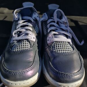 Jordan 4 Retro (PS) 809042-400 Size 13c in Metallic Purple and White